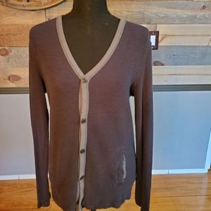 Gap Grey Thermal Cardigan Sweater